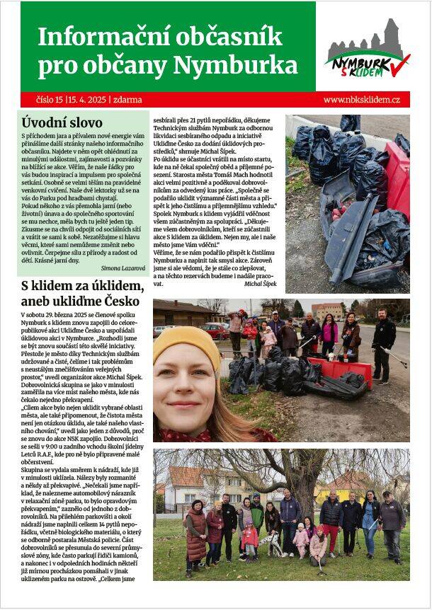 Obálka občasníku číslo 15